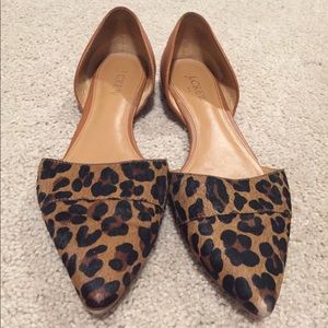J. Crew D’Orsay leopard flats