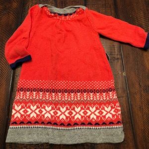 Baby Boden Sweater Dress 6-12 M