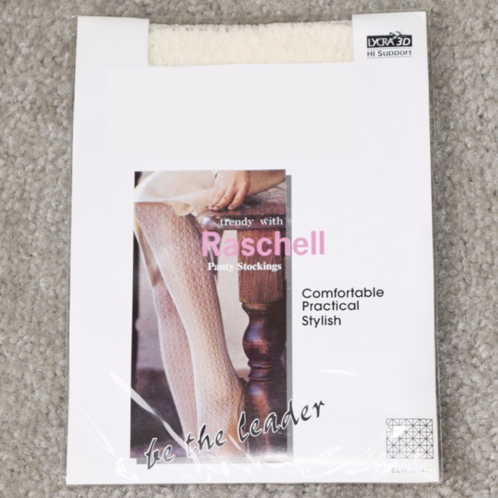 NWT Sexy White Cream Fishnet Tights Pantyhose - Picture 2 of 4