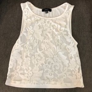 White lace tank top