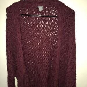 Burgundy cardigan