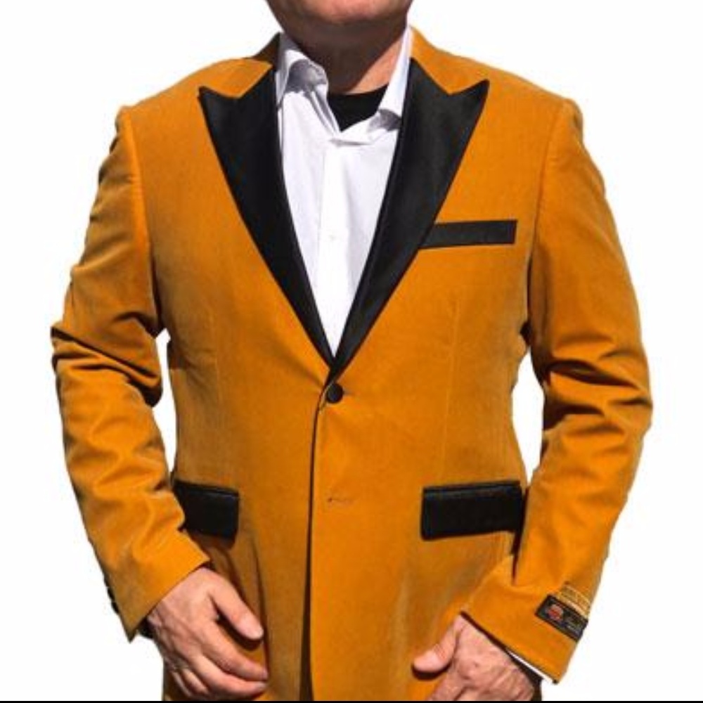 2-Button Blazer In Camel with Notch Lapel