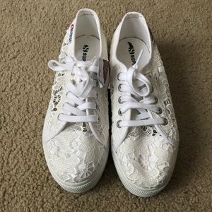 White Lace Superga