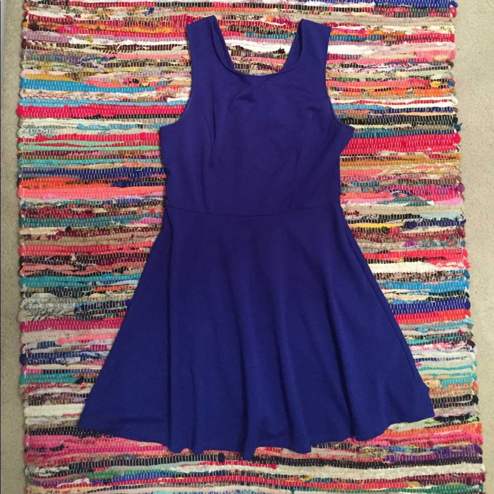 Blue skater dress