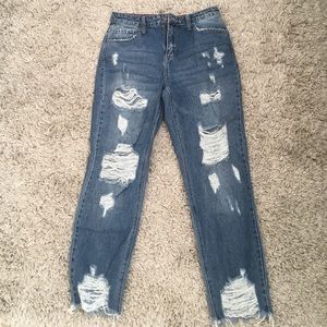 Fashion Nova boyfriend ripped jeans