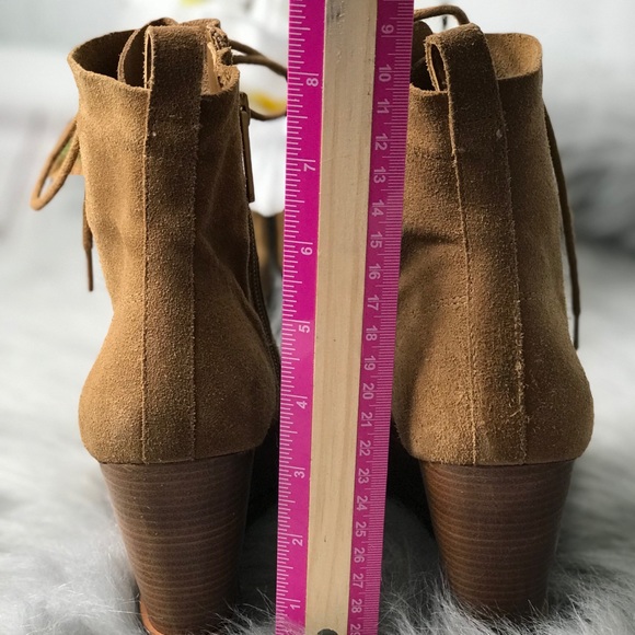 BCBG Wedges Side Zip Lace Up Wedge Booties - Picture 8 of 8