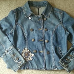 Express denim jacket with embroidery size L