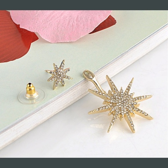 2 pairs in 1! Snowflake Crystal Earrings - Picture 6 of 6