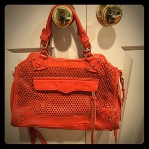 Rebecca minkoff orange and navy bag