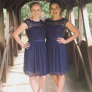 David’s Bridal Navy Dress