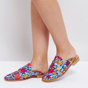Free People Embroidered At Ease Mules