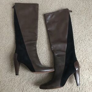 10 Crosby Derek Lam Brown & Black Suede Boots