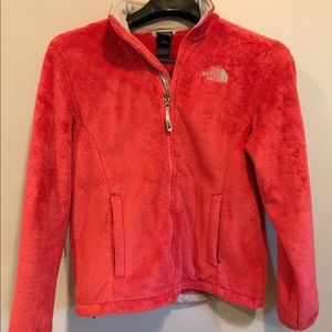 Pink Fleece North Face Jacket