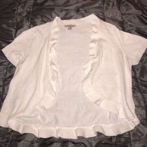 White cardigan