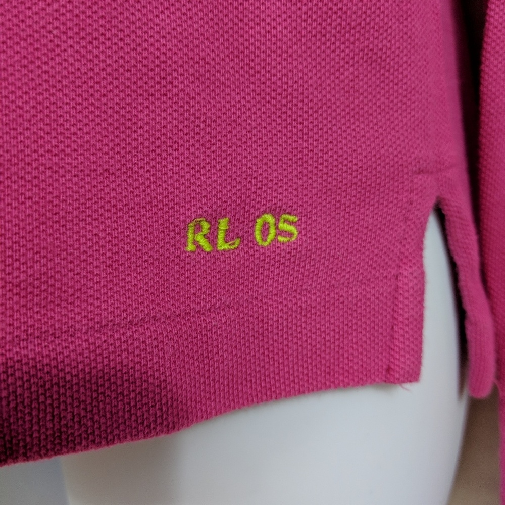 VTG Ralph Lauren Skinny pink long sleeve polo - Picture 4 of 4