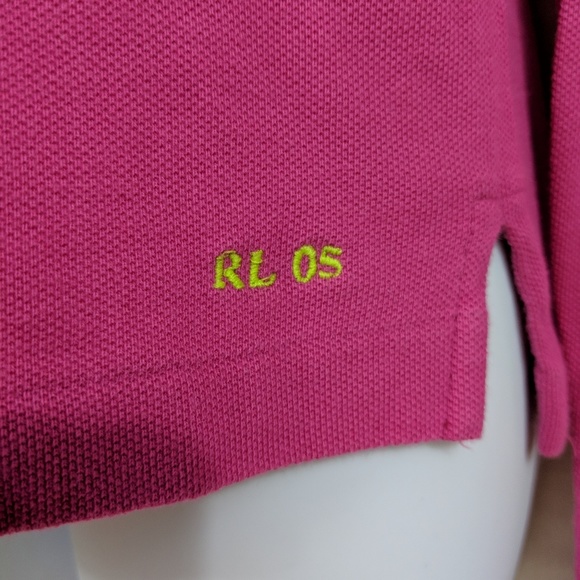 VTG Ralph Lauren Skinny pink long sleeve polo - Picture 4 of 4