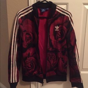 adidas red rose jacket
