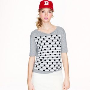 J. Crew dots over stripes tee