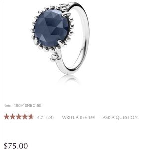 Pandora blue crystal ring