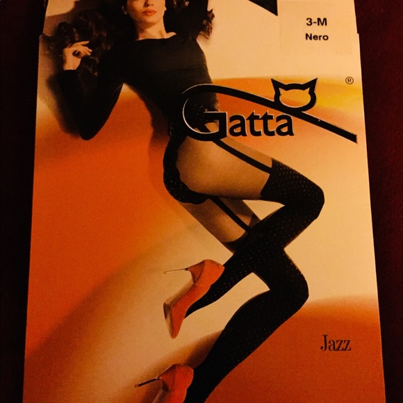 Imitating stacking tights/NEW/Size 3-M/Nero/ - Picture 2 of 5