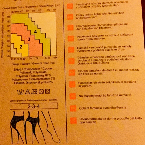 Imitating stacking tights/NEW/Size 3-M/Nero/ - Picture 5 of 5