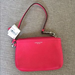NWT Coach leather wristlet