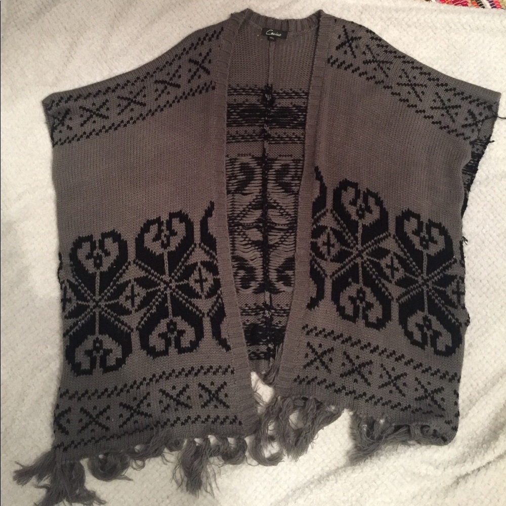 Aztec Pattern Poncho