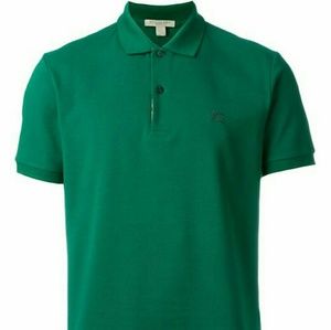 Green Burberry Brit polo shirt