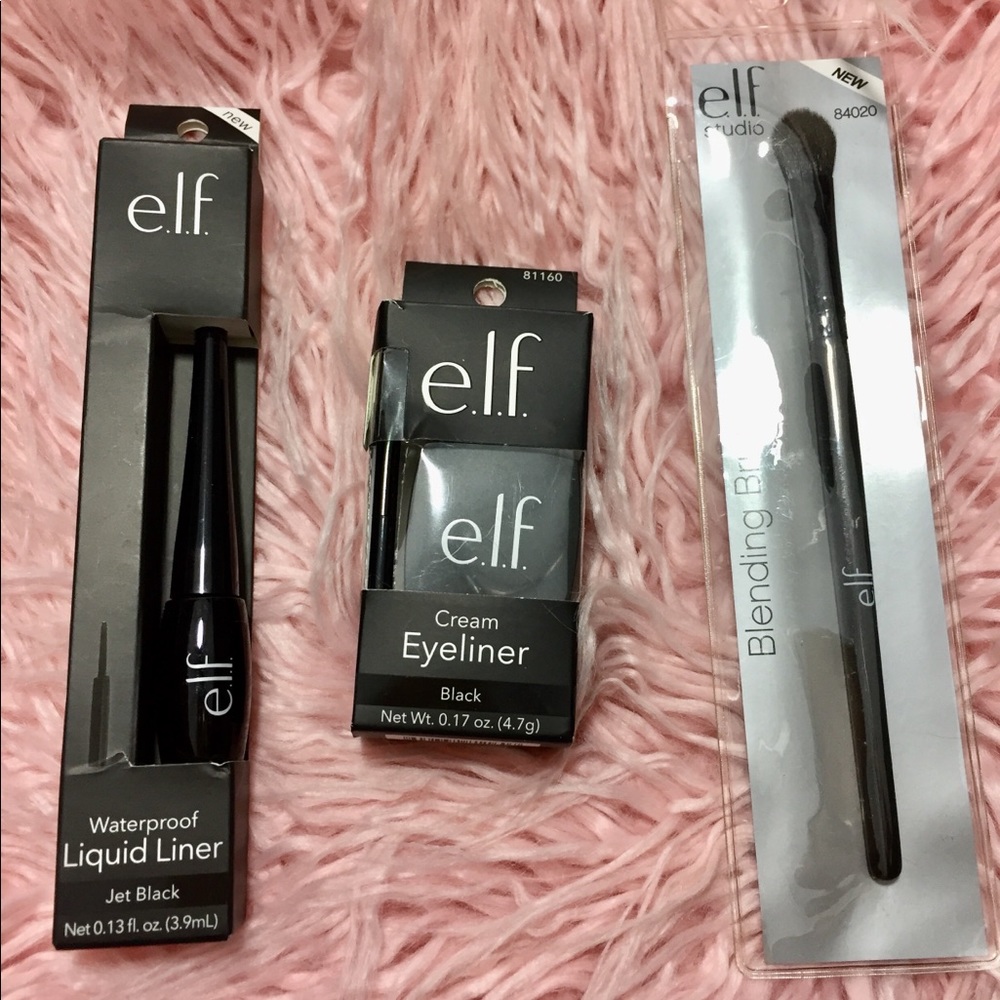 3pc ELF: Cream Liner, Liquid Liner, Blending Brush