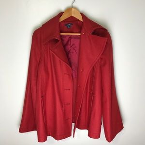 Nautica red wool winter jacket Pea coat