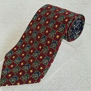 Tommy Hilfiger 100% imported silk neck tie multi