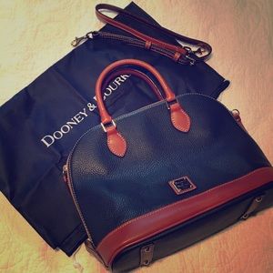 Pebble Grain Zip Zip Satchel