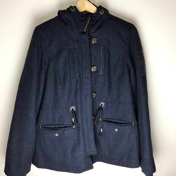 Aeropostale Navy winter jacket with wool lining - Picture 1 of 8