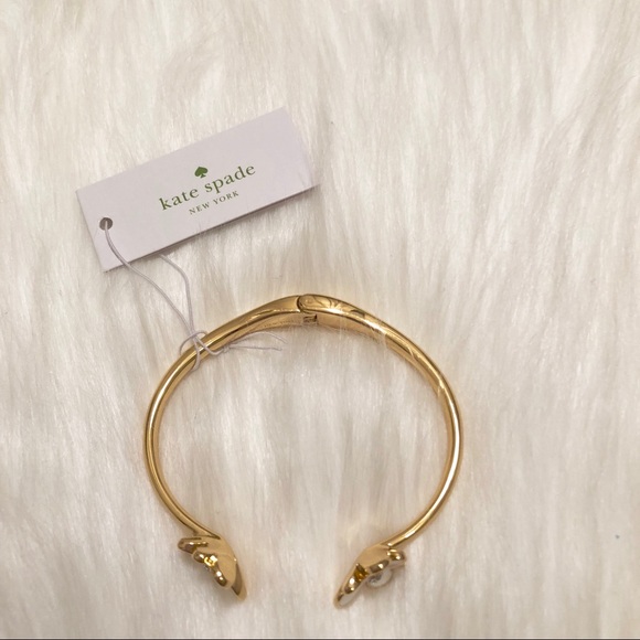 NWT kate spade Pansy Blossom Open Cuff Bracelet! - Picture 3 of 6