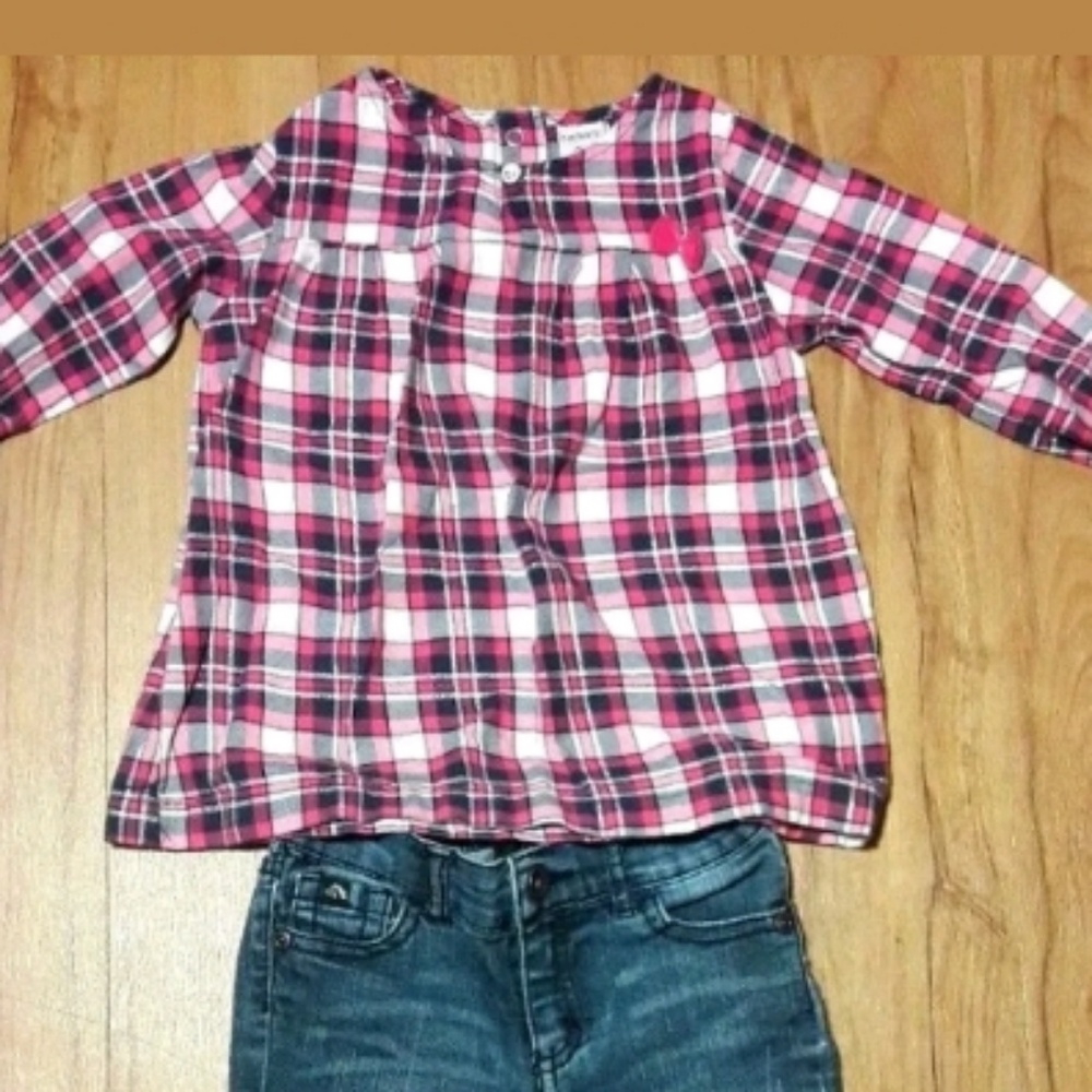 Toddler Baby Girl Carter's Top & Jorache Jeans 24M - Picture 2 of 6
