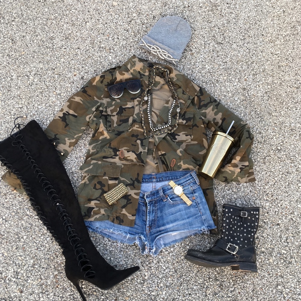 LoveTree Camo Anorak Jacket