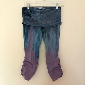 Omgirl organic cotton tie dye yoga capri legging M