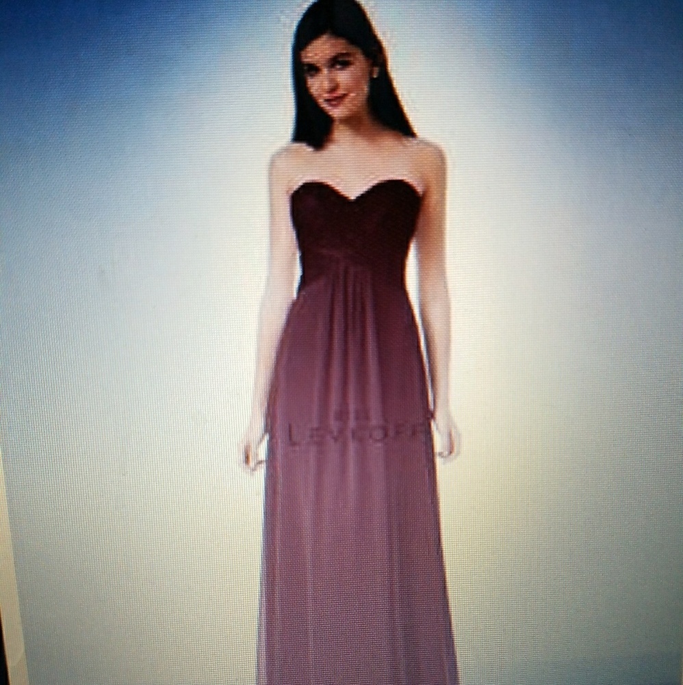Bill Levkoff Wine Bridesmaid dress