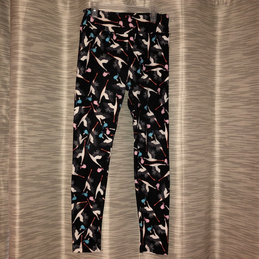 OS LulaRoe Black Stork Leggings