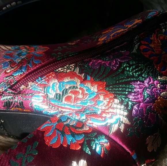 LAST PAIR!!//The Draya// Burgundy Satin bootie - Picture 5 of 8