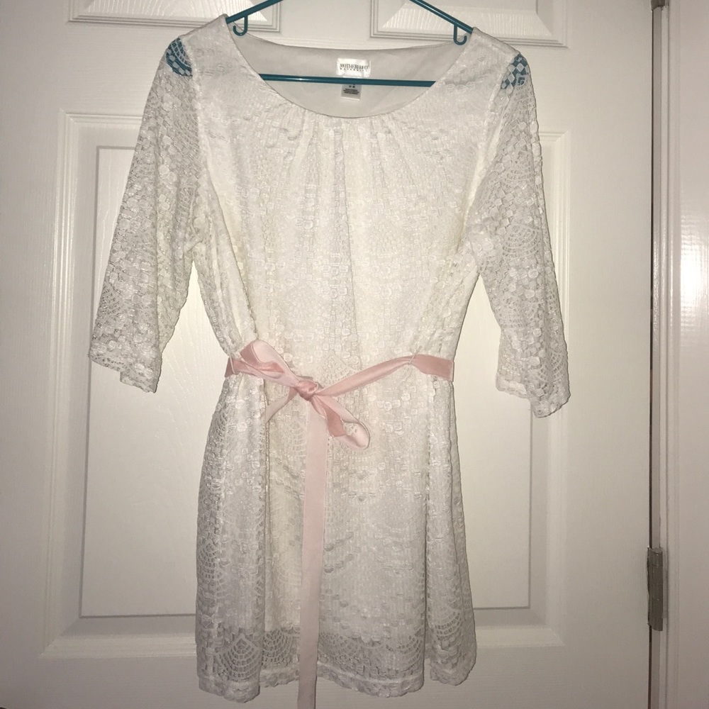 Motherhood Maternity White Lace Top