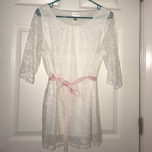 Motherhood Maternity White Lace Top