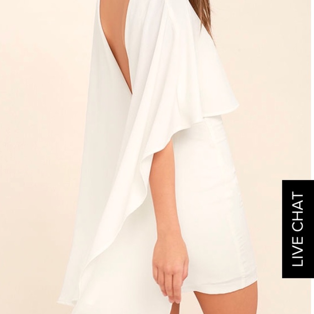 Lulu’s open back white dress