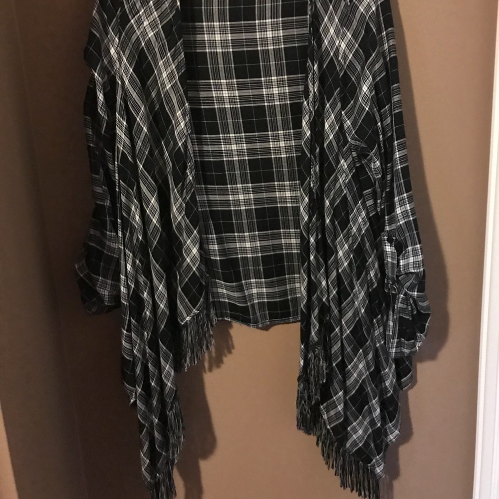 Flannel cardigan