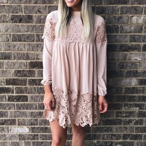 Blush / Nude Lace Dress