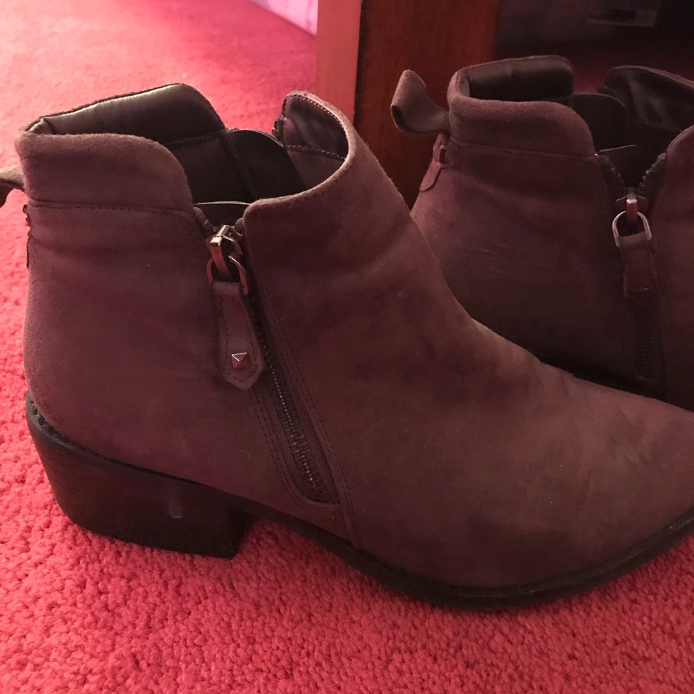 Suede heeled booties
