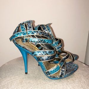 Michael Antonio Turquoise Heels.