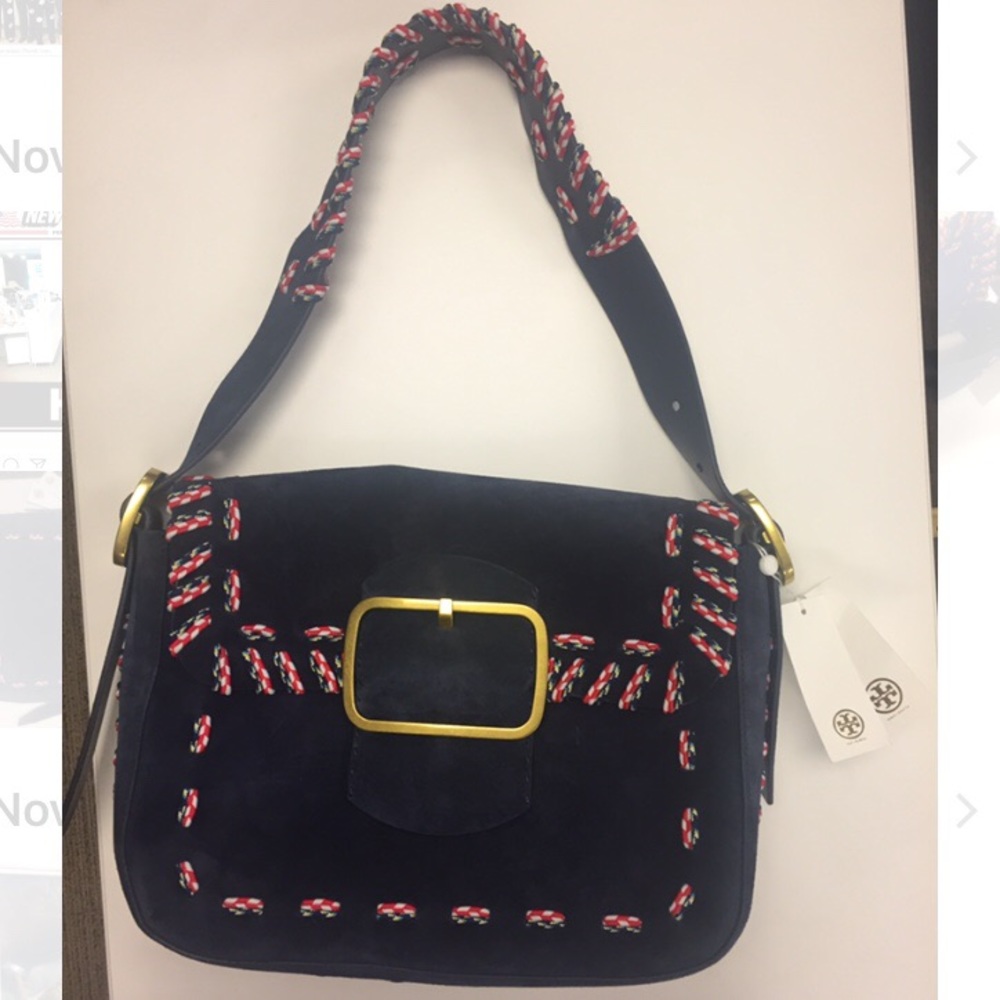 NWT Tory Burch Suede Sawyer Bag