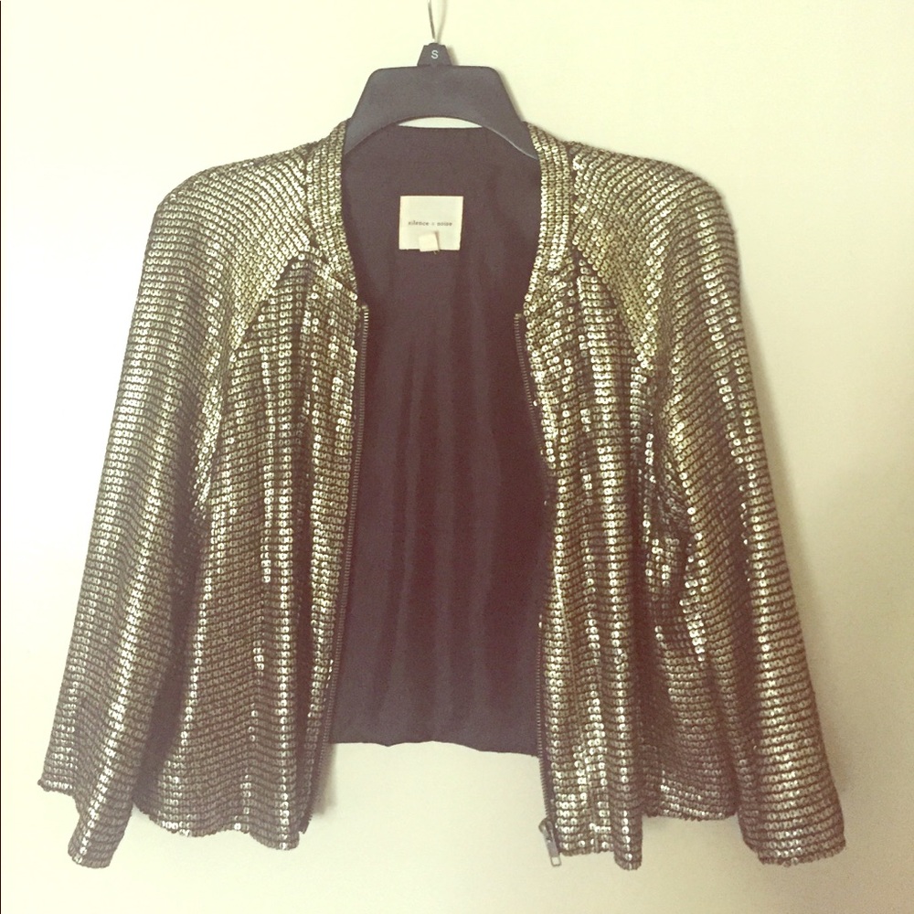Urban Outfitters Gold Sequined Jacket