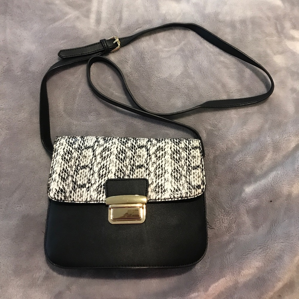 Aldo Black and White Crossbody Bag